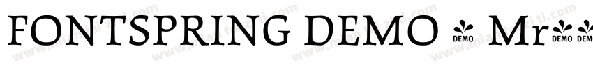 FONTSPRING DEMO - Mr字体转换